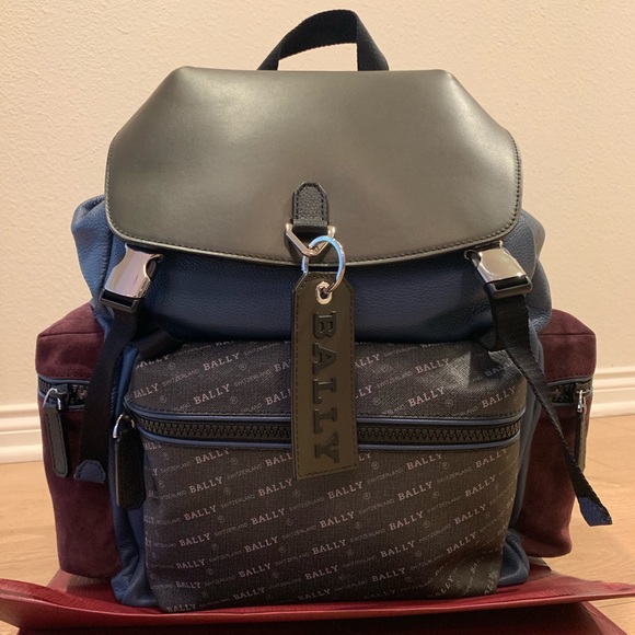 bally backpack leather